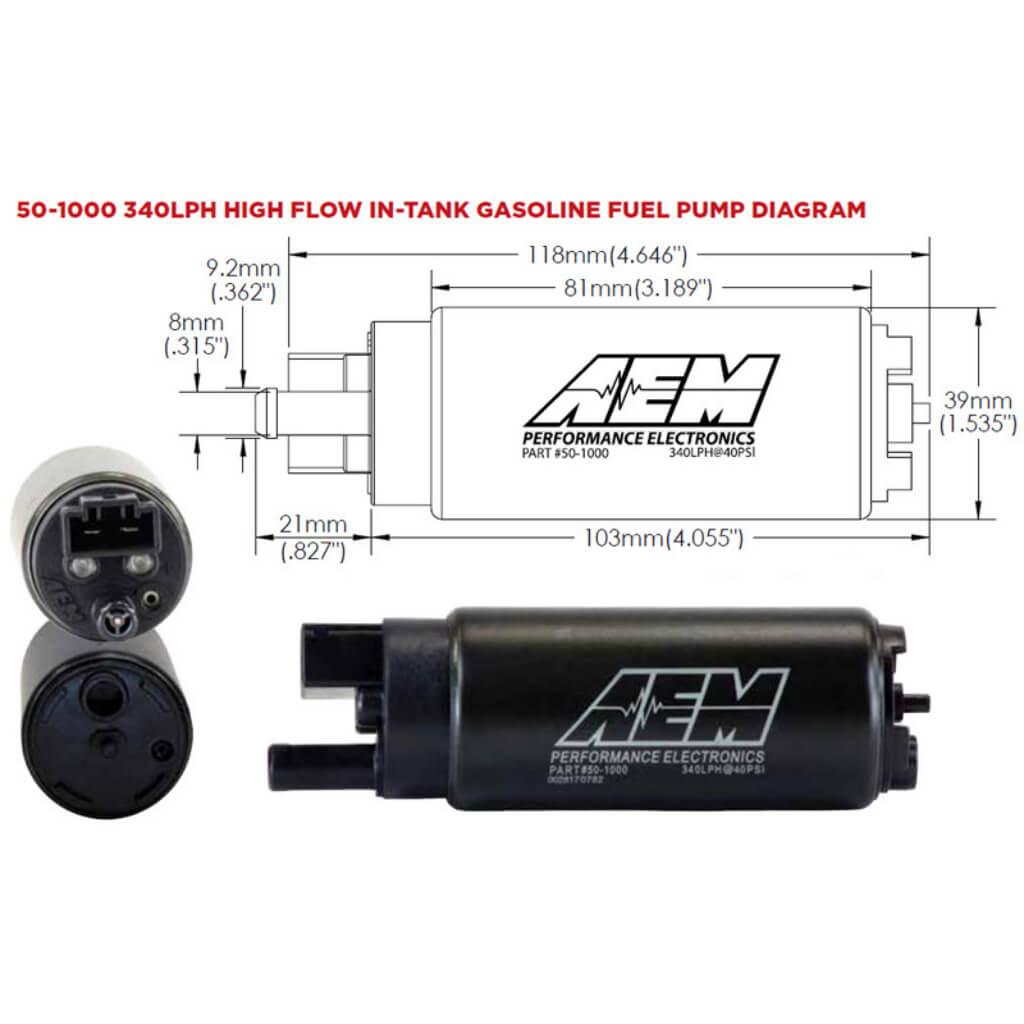 AEM 50-1000 Fuel Pump 340 lph Universal Photo-2