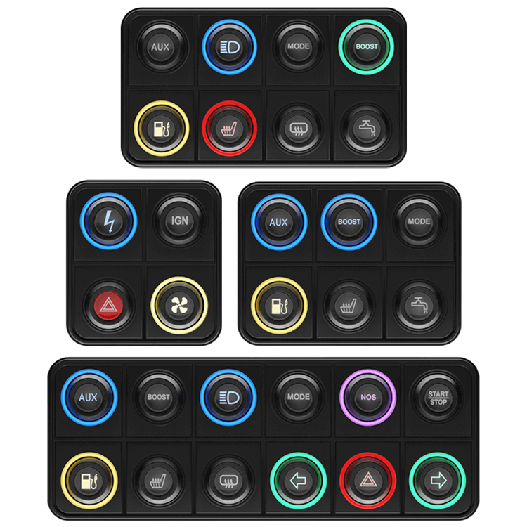 AIM RBI-B4-PRO Remote button CAN interface Pro keypad - 4, 6, 8, 10, 12 & 15 key keypads Photo-0
