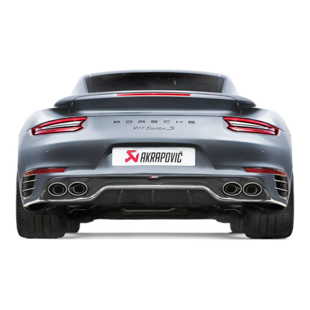 AKRAPOVIC DI-PO/CA/4/G Rear Diffuser (Carbon / High Gloss) for PORSCHE 911 Turbo / Turbo S (991.2) ABE Type Approval Photo-2