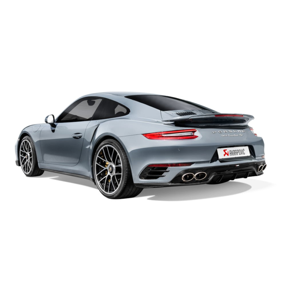 AKRAPOVIC DI-PO/CA/4/G Rear Diffuser (Carbon / High Gloss) for PORSCHE 911 Turbo / Turbo S (991.2) ABE Type Approval Photo-3
