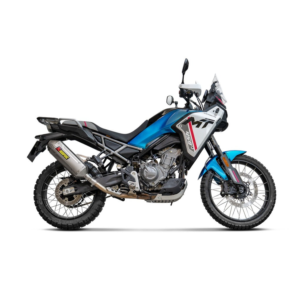 AKRAPOVIC S-CF4SO2-HFTT Muffler Slip-On Line (Titanium) for CFMOTO 450MT Photo-1