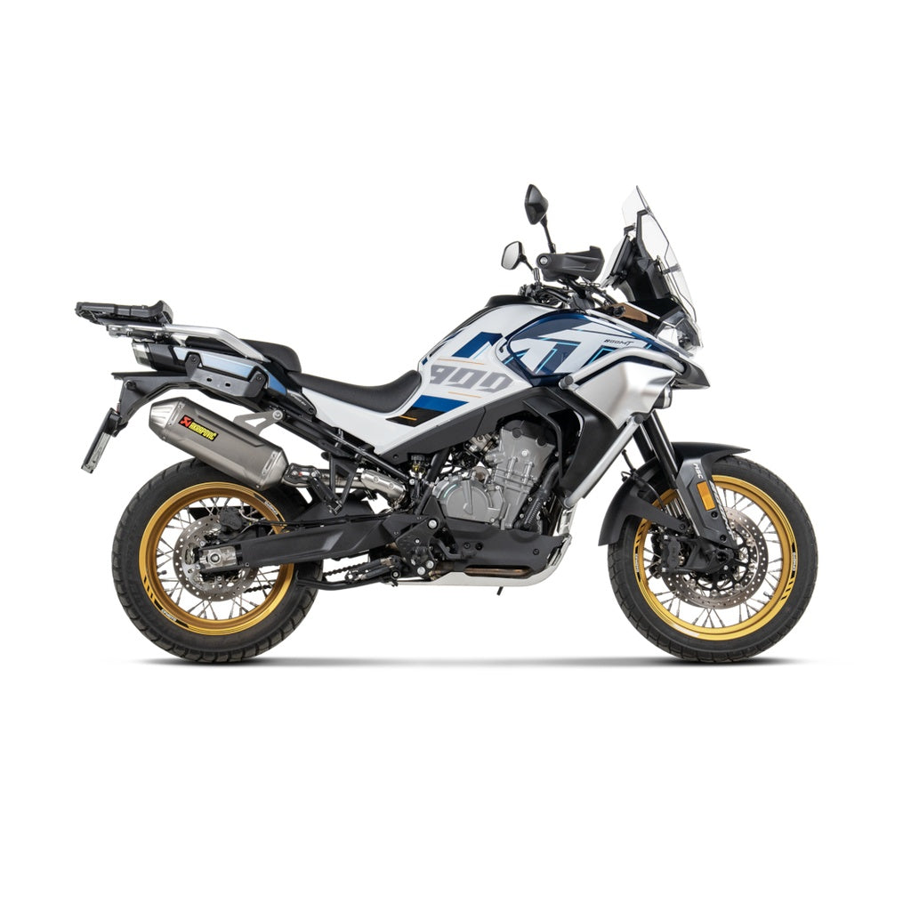 AKRAPOVIC S-CF8SO4-HFTT Exhaust System Slip-On Line (Titanium) for CFMOTO 800MT 2024 Photo-1
