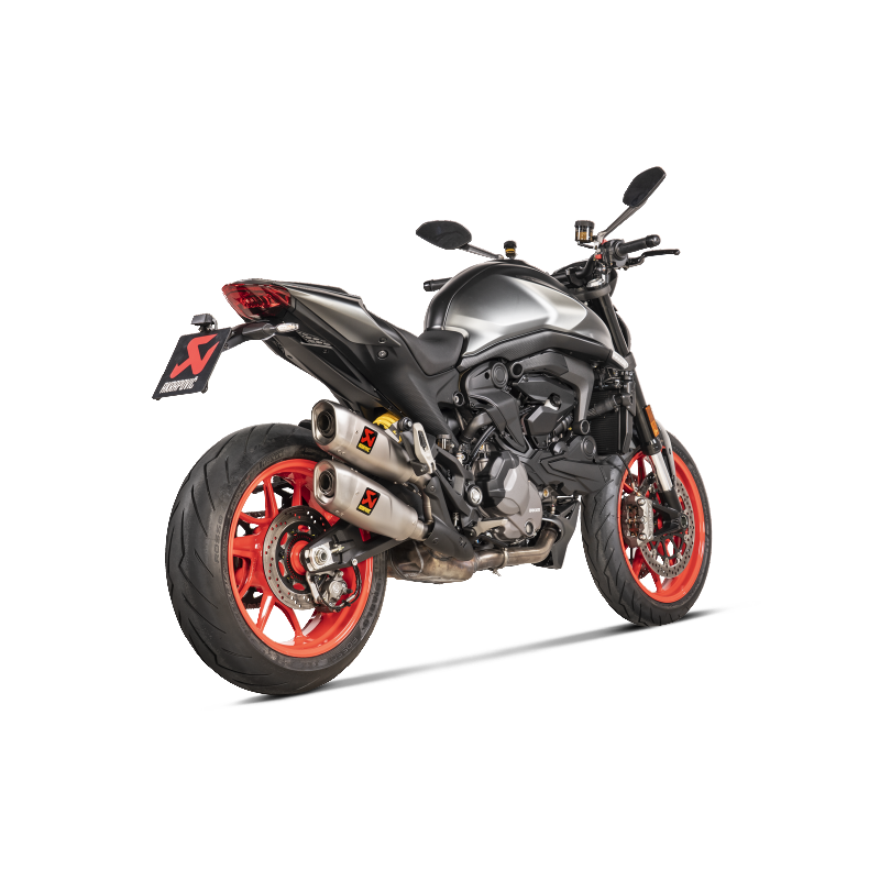 AKRAPOVIC S-D9SO17-HCQT Exhaust System Slip-On Line (Titanium) for DUCATI Monster 2021-2023 Photo-2