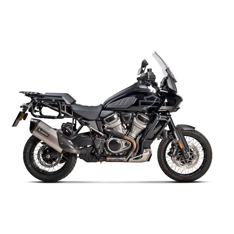 AKRAPOVIC S-HD12SO1-HAFT Exhaust System Slip-On Line (Titanium) for HARLEY-DAVIDSON Pan America 1250 2021-2023 Photo-1