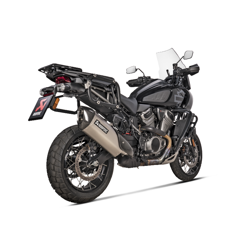 AKRAPOVIC S-HD12SO1-HAFT Exhaust System Slip-On Line (Titanium) for HARLEY-DAVIDSON Pan America 1250 2021-2023 Photo-2