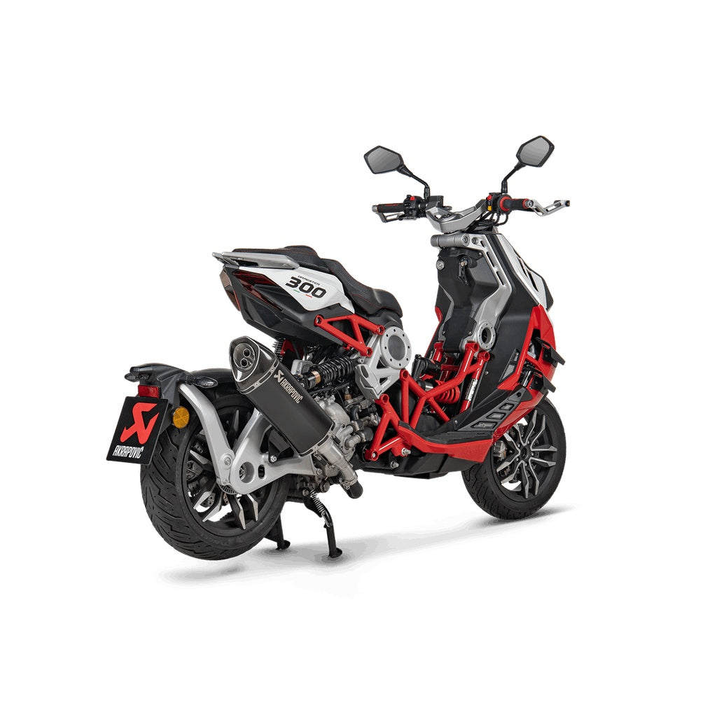 AKRAPOVIC S-IT3SO1-HRTBL Muffler Slip-On Line (Titanium) for ITALJET Dragster 300 2024- Photo-1