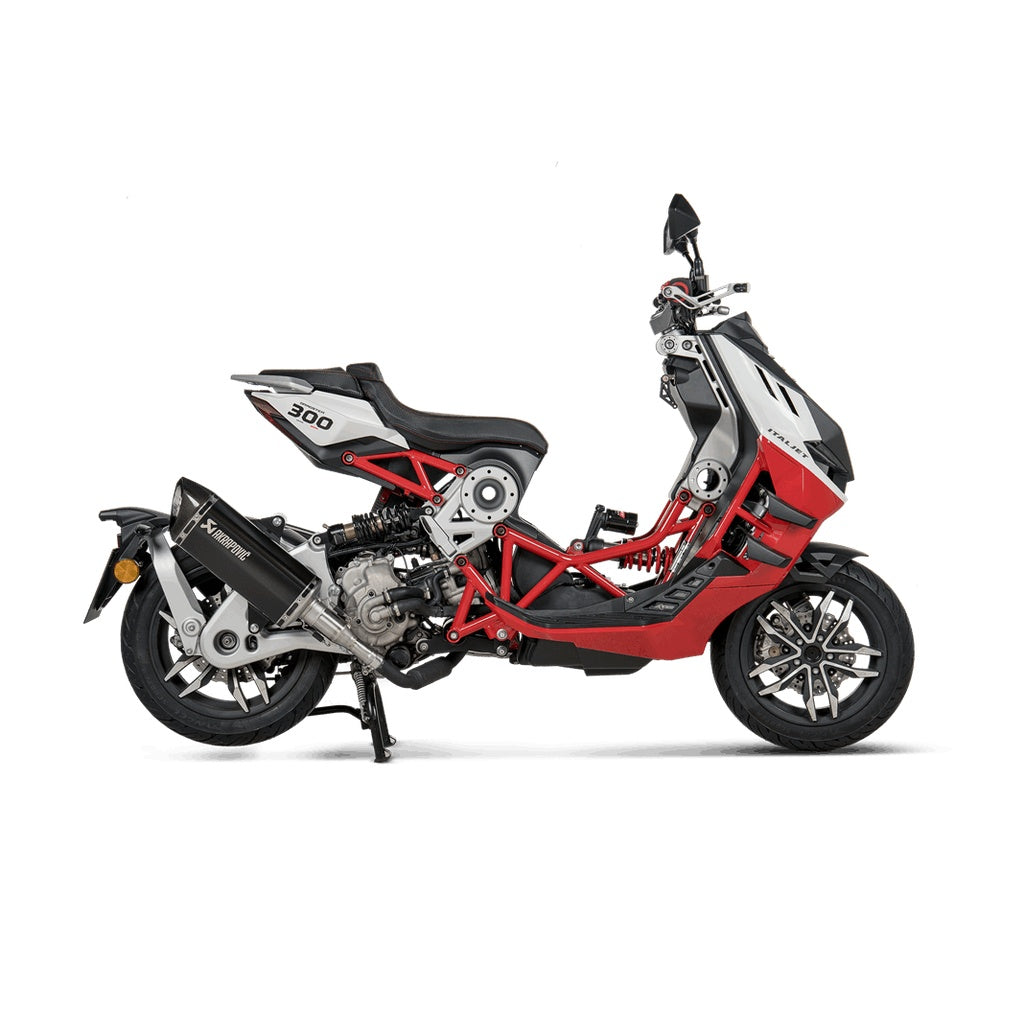 AKRAPOVIC S-IT3SO1-HRTBL Muffler Slip-On Line (Titanium) for ITALJET Dragster 300 2024- Photo-2