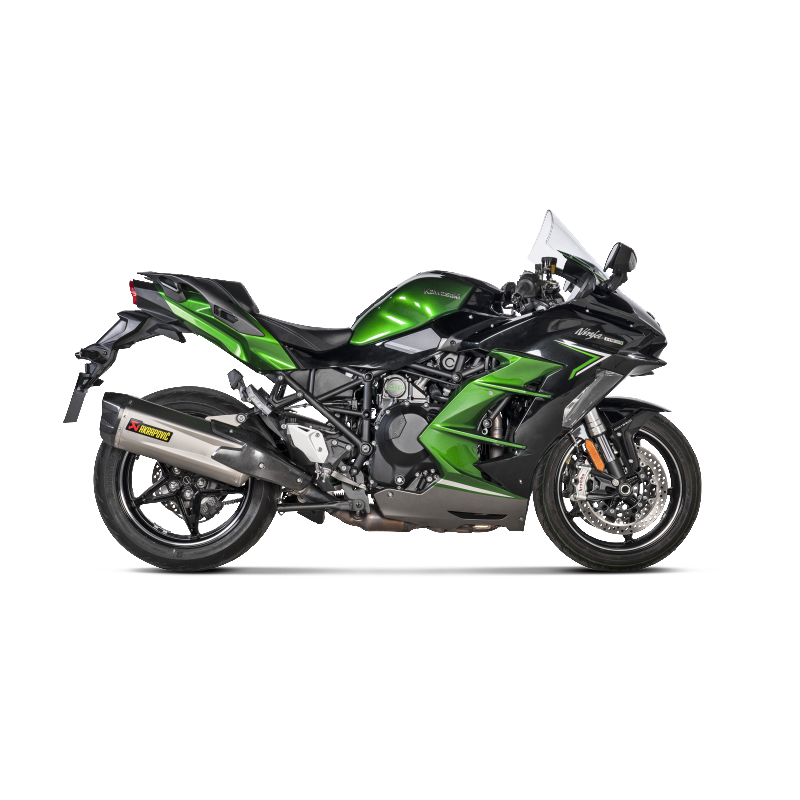 AKRAPOVIC S-K10SO30-HGIT Exhaust System Slip-On Line (Titanium) for KAWASAKI Ninja H2 SX 2021-2023 Photo-1
