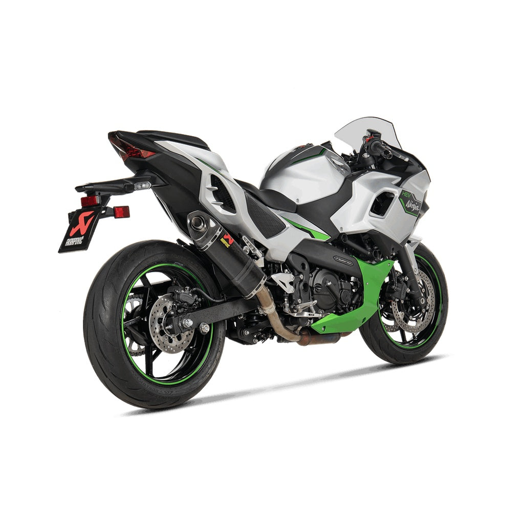 AKRAPOVIC S-K4SO10-APC Muffler Slip-On Line (Carbon) for KAWASAKI Ninja 7 / Z7 Hybrid 2024- Photo-1