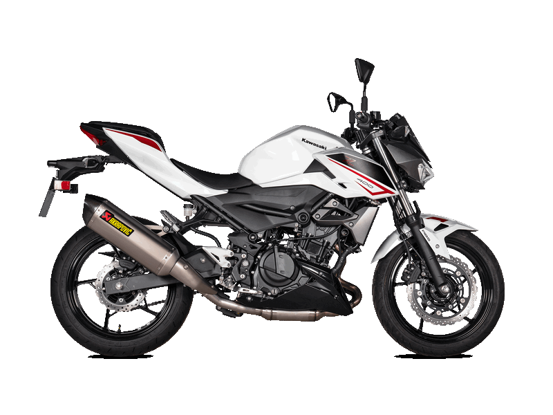 AKRAPOVIC S-K4SO7-HRT Exhaust System Slip-On Line (Titanium) for KAWASAKI Ninja 400 2018-2023 Photo-1