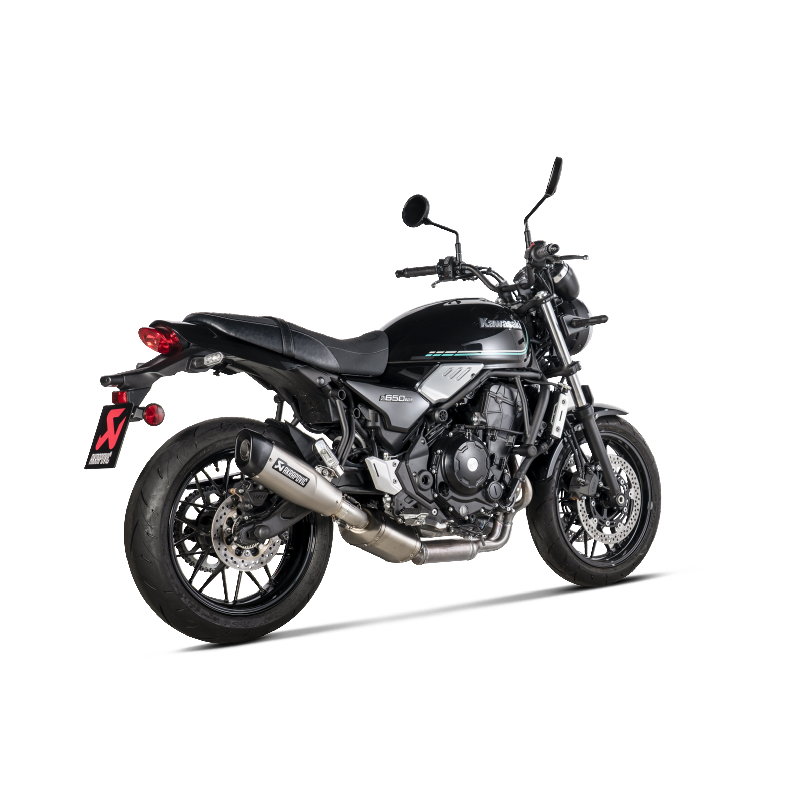 AKRAPOVIC S-K6SO8-HCQT Exhaust System Slip-On Line (Titanium) for KAWASAKI Z650 RS 2022-2023 Photo-2