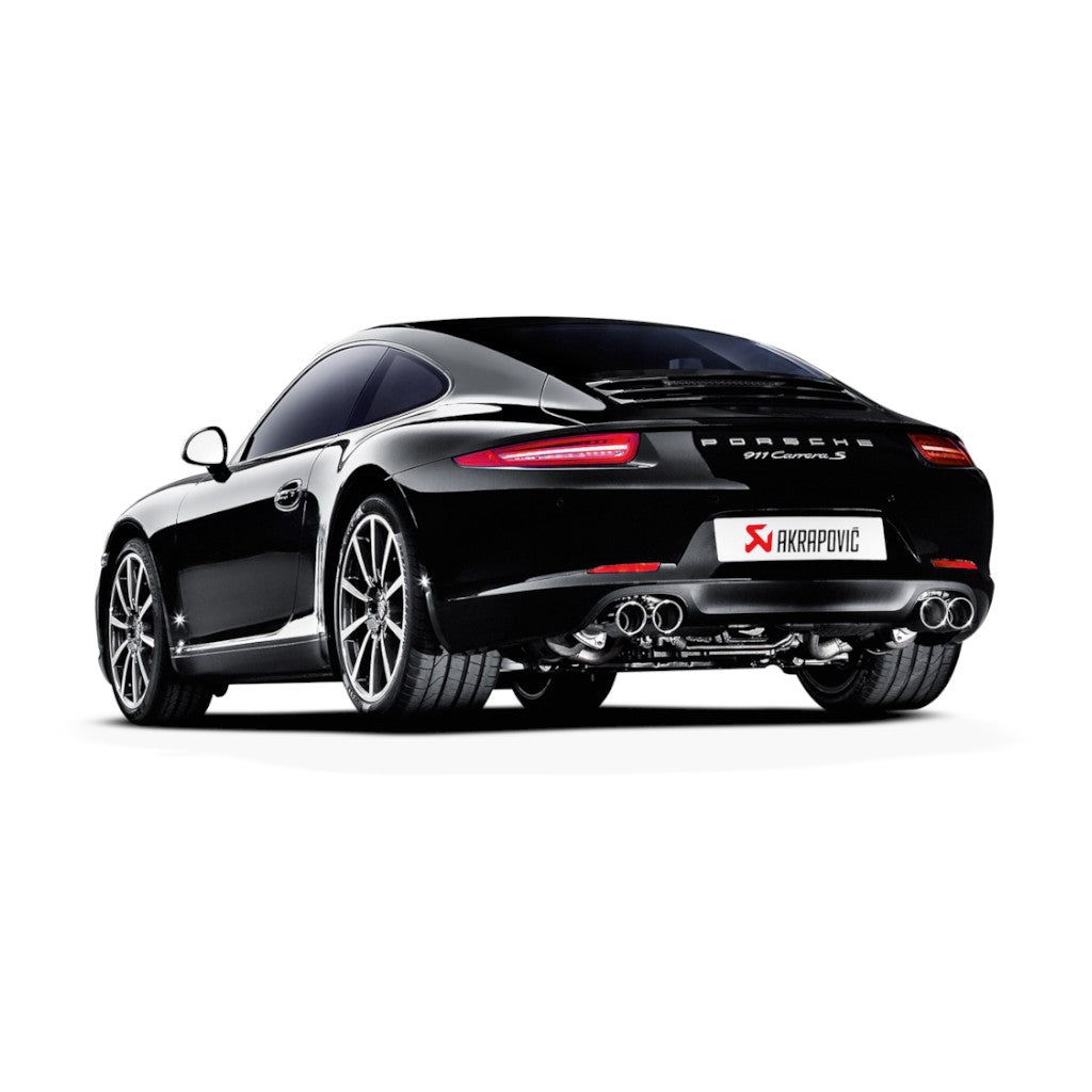AKRAPOVIC S-PO991SO-HT/1 Exhaust System Slip-On Line (Titanium) for PORSCHE 911 Carrera / S / 4 / 4S / GTS (991) 2012-2015 EC Approval Photo-1