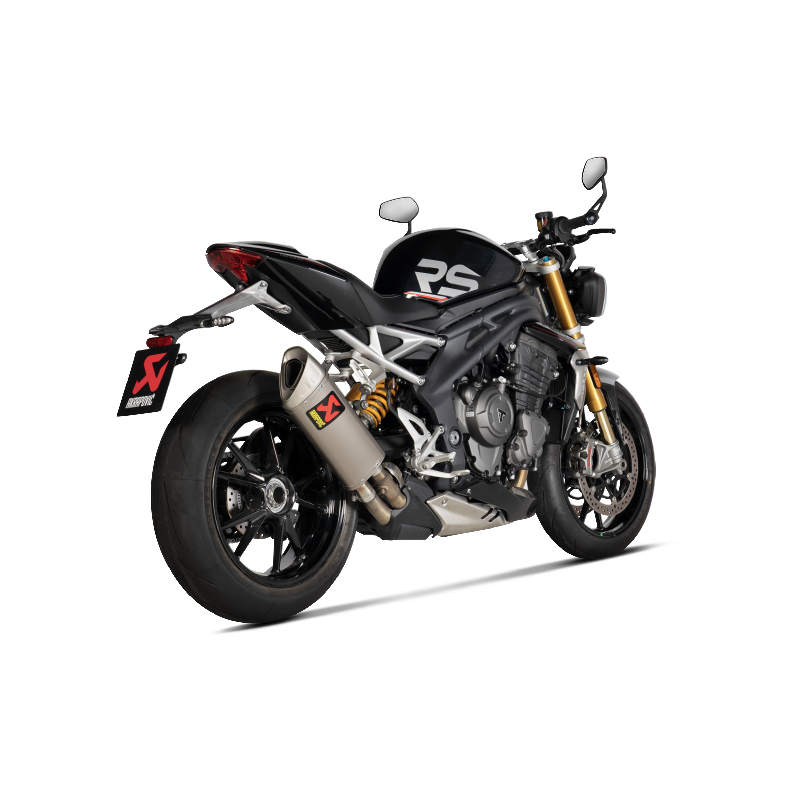 AKRAPOVIC S-T12SO5-HAPXLT Exhaust System Slip-On Line (Titanium) for TRIUMPH Speed Triple 1200 RS / RR 2021-2023 Photo-2