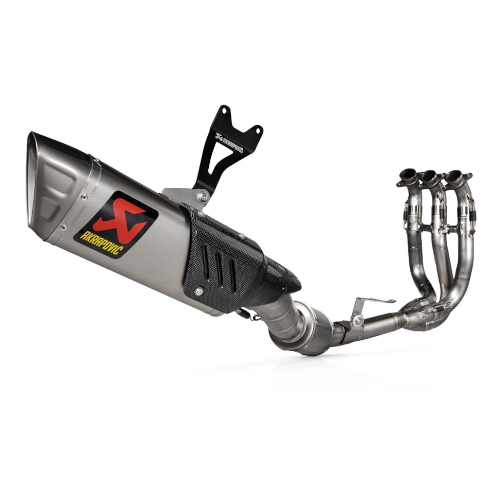 AKRAPOVIC S-T7E1-APLT Exhaust System Evolution Line (Titanium) for TRIUMPH Street Triple / Daytona 765 S / R / RS 2020-2025 Photo-1