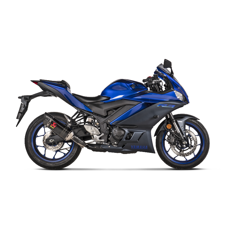 AKRAPOVIC S-Y3SO5-HAPC Exhaust System Slip-On Line (Carbon) for YAMAHA MT-03 2022-2023 Photo-1