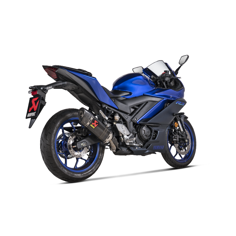 AKRAPOVIC S-Y3SO5-HAPC Exhaust System Slip-On Line (Carbon) for YAMAHA MT-03 2022-2023 Photo-2