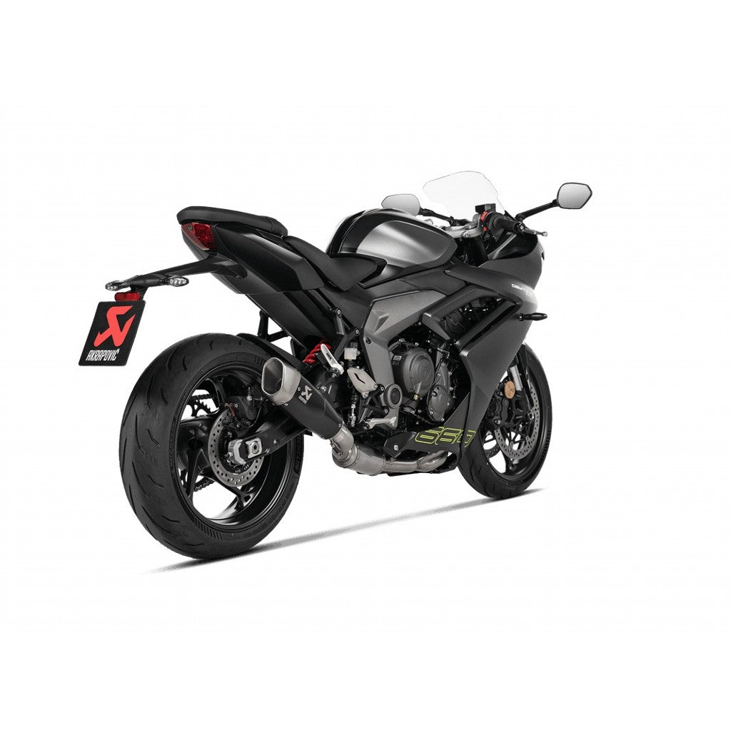 AKRAPOVIC S-T6R2-CQTBL Exhaust System Racing Line (Titanium) for TRIUMPH Daytona 660 2024+ Photo-1
