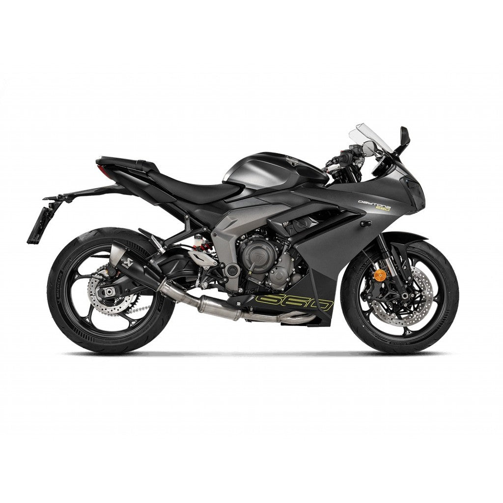 AKRAPOVIC S-T6R2-CQTBL Exhaust System Racing Line (Titanium) for TRIUMPH Daytona 660 2024+ Photo-2