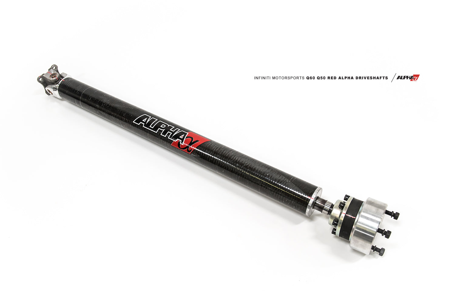 AMS ALP.28.03.0001-2 Carbon Fiber Driveshaft INFINITI AWD Q50 / Q60 (1-Piece Dampened 3.25") Photo-0