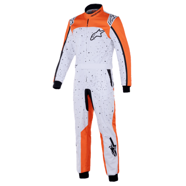 ALPINESTARS 3350125-2005-52 Suit for Karting KMX-9 V3, White / Orange / Black, Size 52 Photo-0