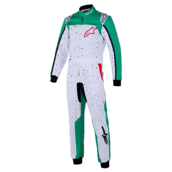 ALPINESTARS 3350125-263-56 Suit for Karting KMX-9 V3, White / Green / Red, Size 56 Photo-0