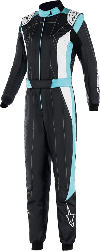 ALPINESTARS 3360022_1721_36 Womans auto racing suit Stella GP Pro Comp V2 FIA Black / Turquoise / White, Size 36 Photo-0