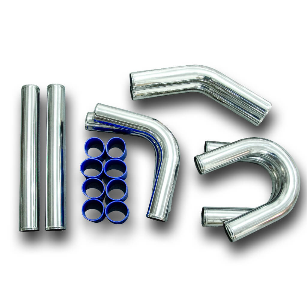 ARD 5592d Aluminum pipes set + silicone +clamps (UNIVERSAL) 3\" Photo-2