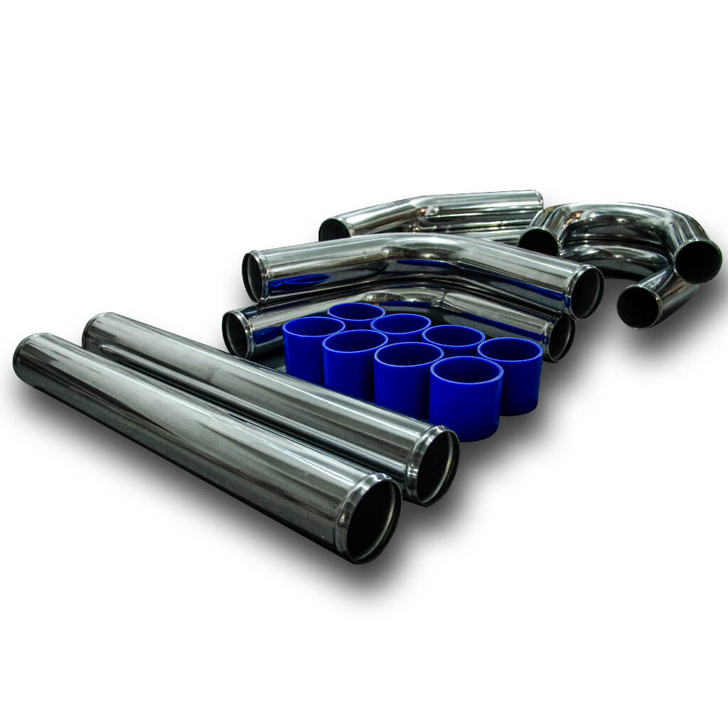 ARD 5592d Aluminum pipes set + silicone +clamps (UNIVERSAL) 3\" Photo-0