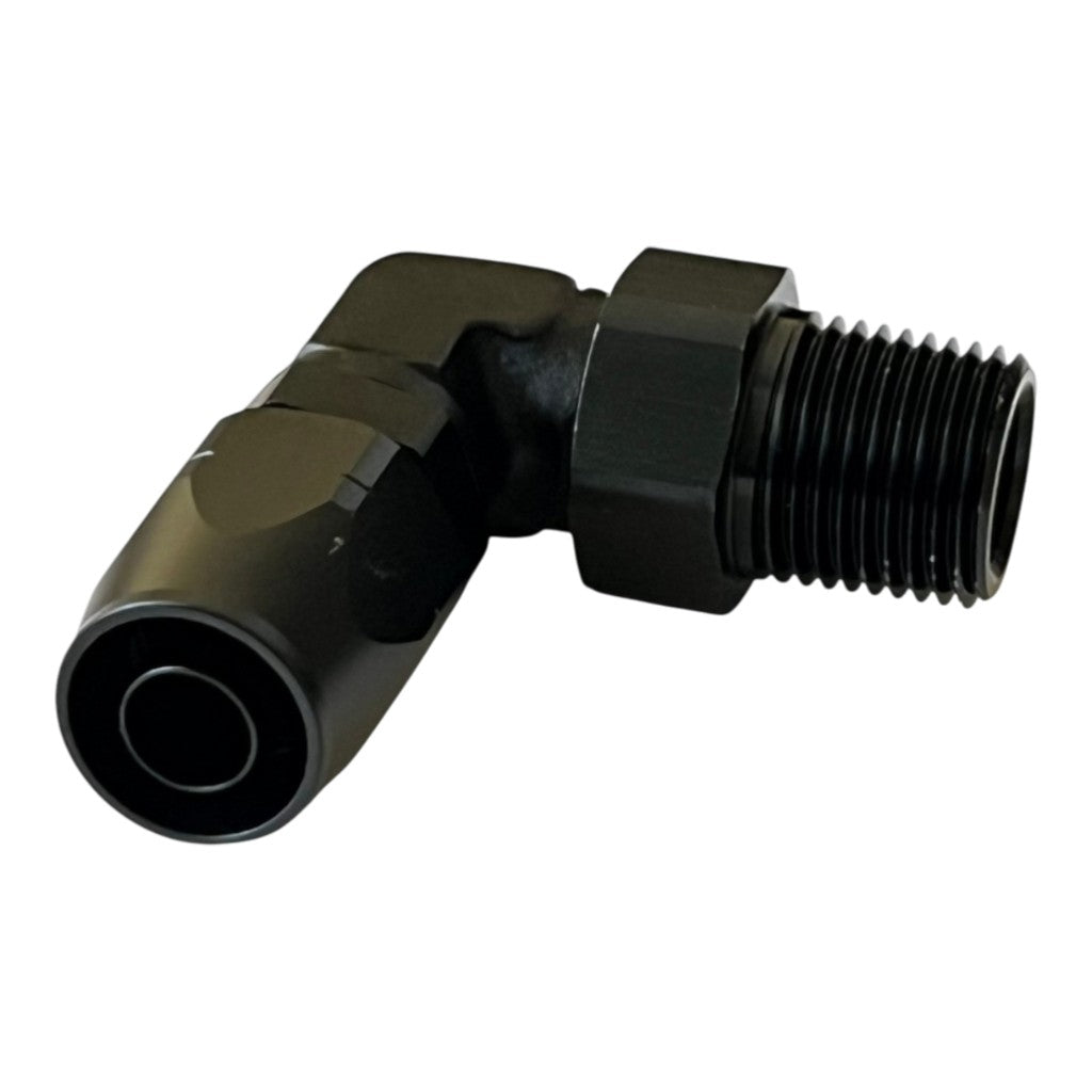 ARD ARANCUT8290-8-8D Forged Style Cutter Hose Ends 90 degree AN8 to 1/2" NPT Photo-0