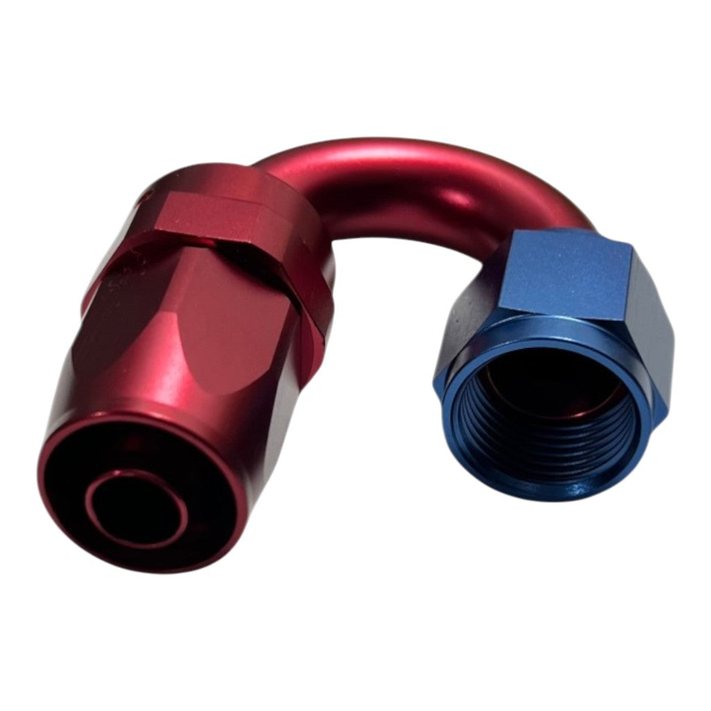 ARD ARE0209-1810-RED/BLU Fitting, Hose End AN10 180° Degree Red/Blue Photo-1