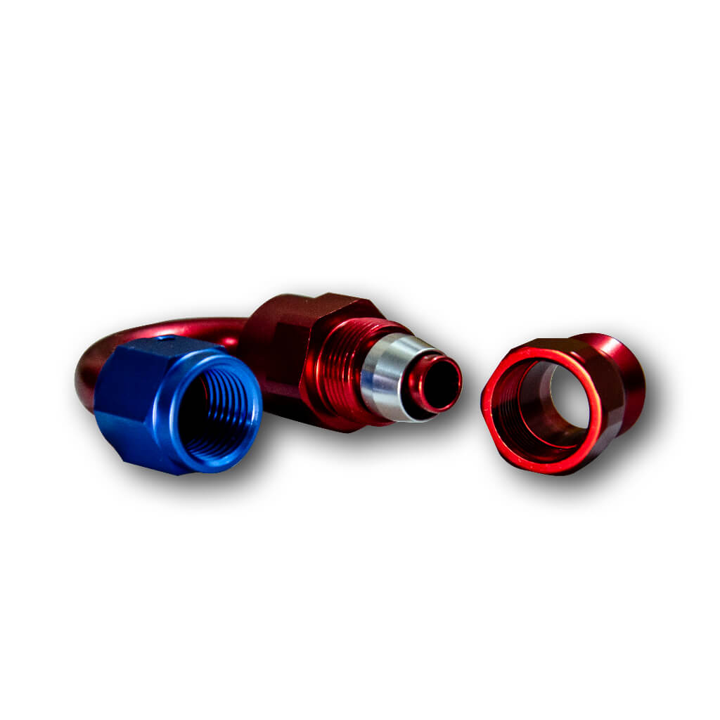 ARD ARTP6001-1806-RED/BLU Fitting PTFE Hose Ends AN6 180° Degree Red/Blue Photo-2