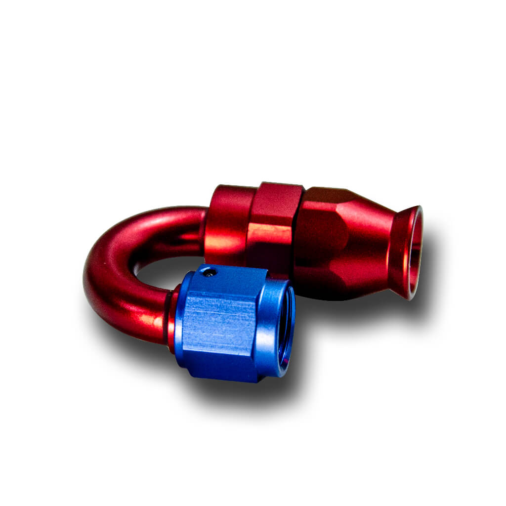 ARD ARTP6001-1806-RED/BLU Fitting PTFE Hose Ends AN6 180° Degree Red/Blue Photo-0
