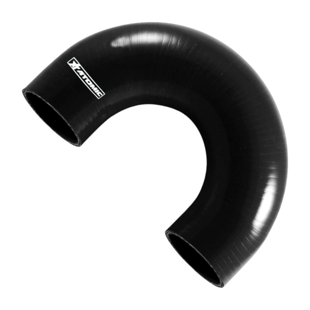 ATOMIC e180-102 BLACK Silicone Hose 180 Degree 102 mm Photo-0