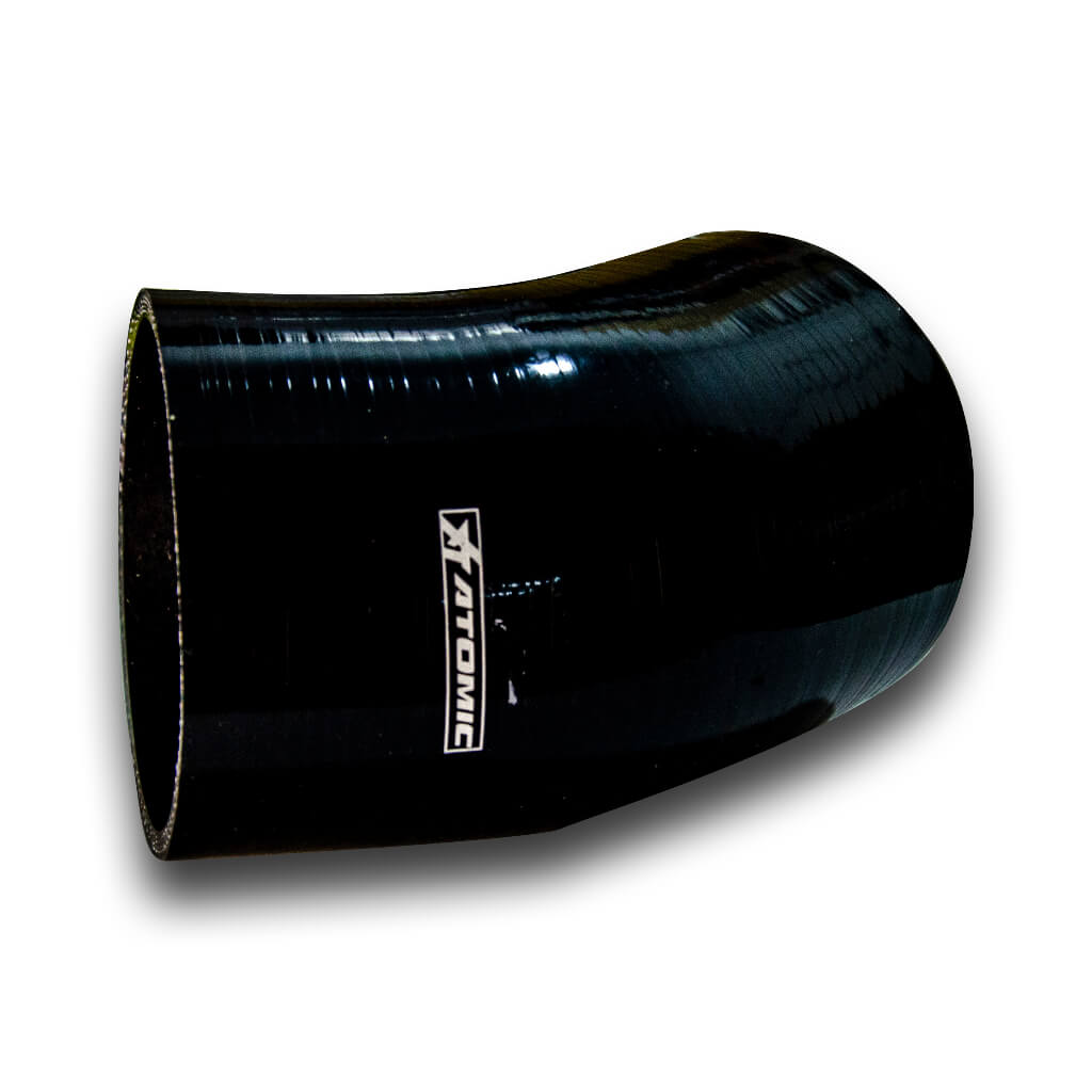 ATOMIC e45-89 BLACK Silicone Pipe 45 degrees 89 mm Photo-1