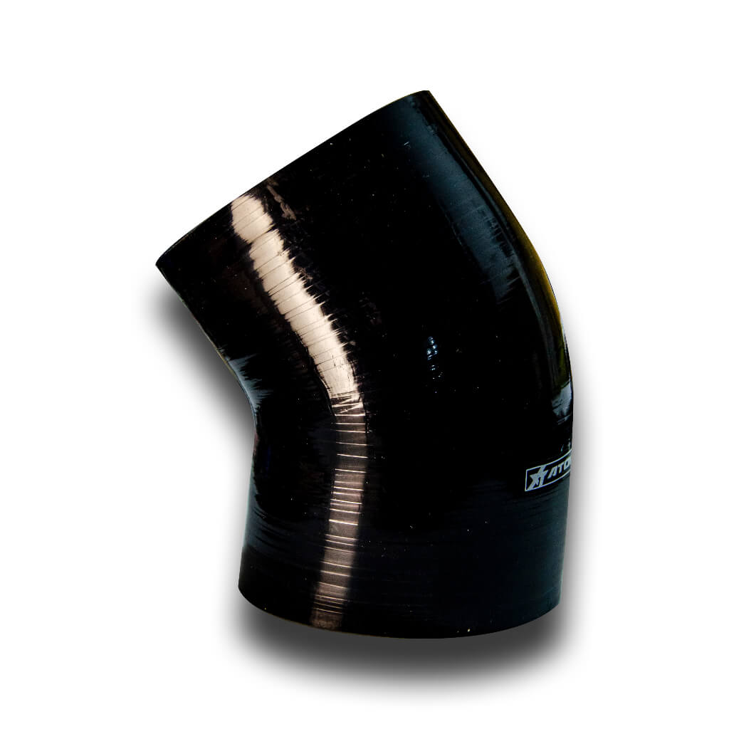 ATOMIC e45-89 BLACK Silicone Pipe 45 degrees 89 mm Photo-0