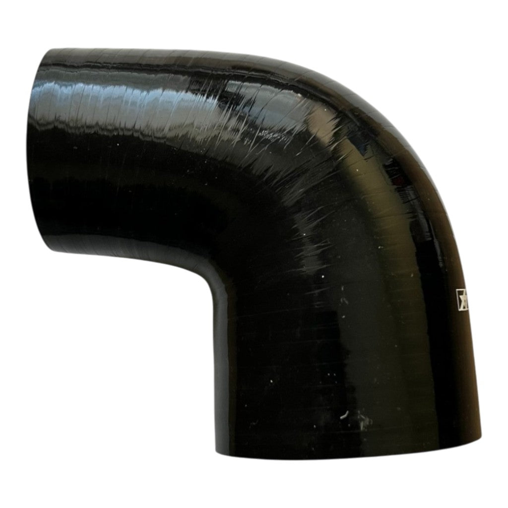 ATOMIC ER90-76-57 BLACK Silicone hose 90 ° with reducers 76-57 mm Photo-1