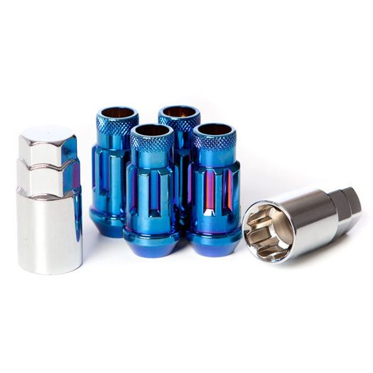 MUTEKI 32901UN Lug nuts kit SR48 LOCK SET 12X1.25 48mm BURNED Blue Photo-0