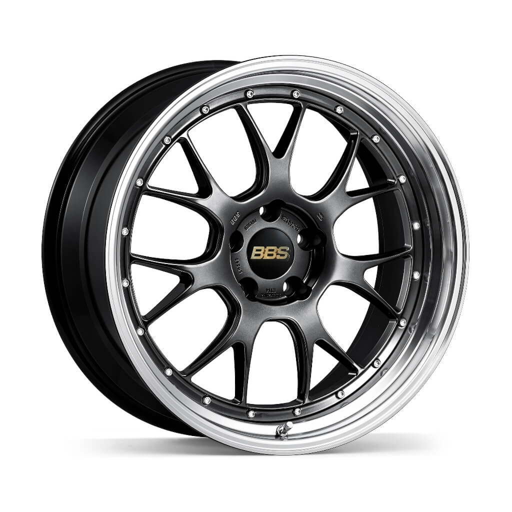 BBS LM302DB-BKBD LM-R Forged aluminum 2-piece wheel 19x8.5 ET43 5x114.3 PFS Diamond Black disk and Black Bright Diamond-cut rim (DB-BKBD) Photo-0