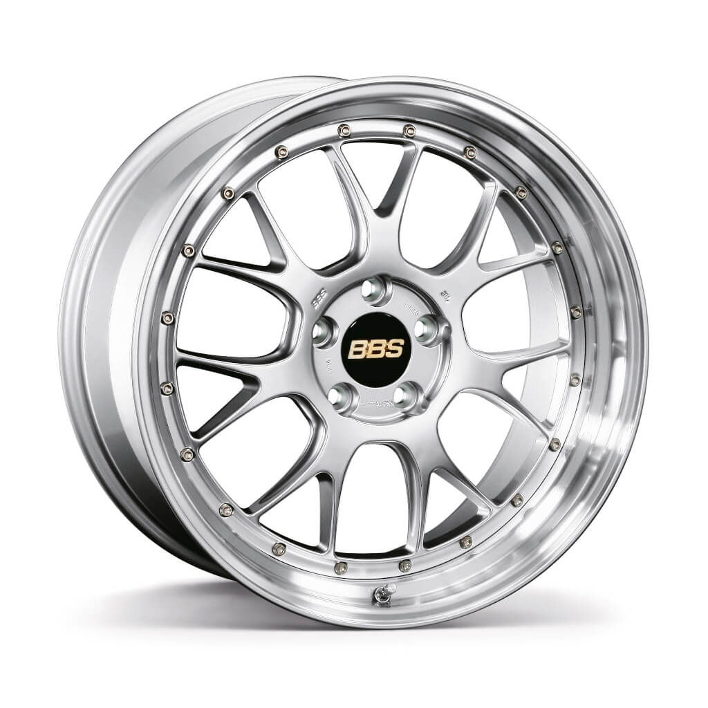 BBS LM300DS-SLD Forged Aluminum 2-Piece Wheel LM-R LM300 19x8.5 ET38 5x114.3 PFS, Diamond Silver Disk and Silver Diamond-cut Rim (DS-SLD) Photo-0