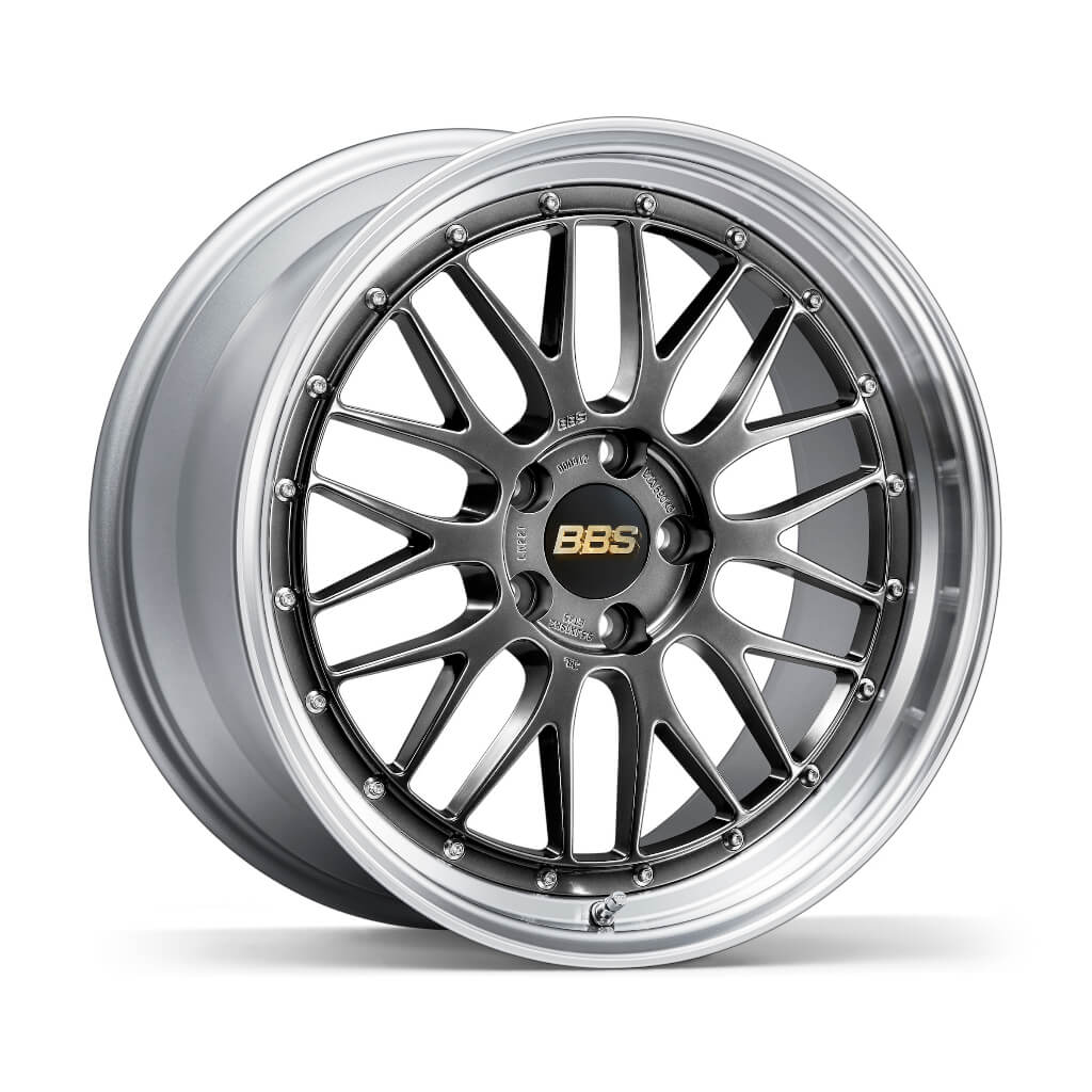 BBS LM194DB-SLD LM Forged aluminum 2-piece wheel 18x9 ET25 5x114.3 PFS Diamond Black disk and Silver Diamond-cut rim (DB-SLD) Photo-0