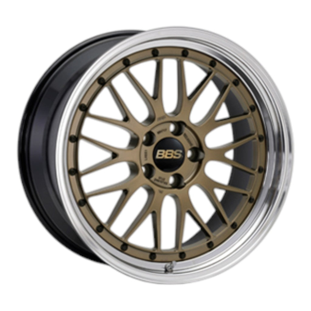 BBS LM553MGL-BKBD Forged Aluminum 2-Piece Wheel LM LM553 R18×9 ET30 / 5x120 PFS, Matte Gold Disk and Black Bright Diamond-Cut Rim (MGL-BKBD) Photo-0