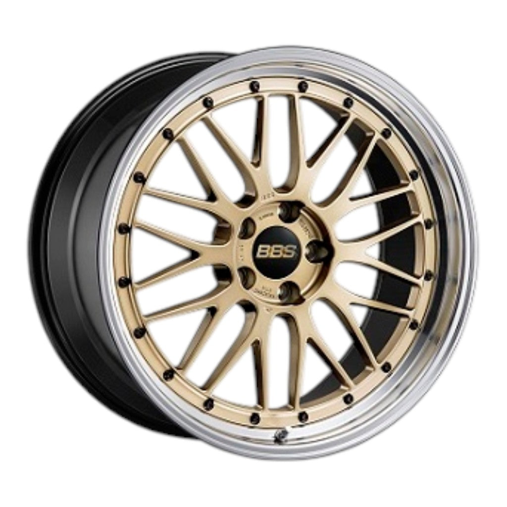 BBS LM554GL-BKBD Forged Aluminum 2-Piece Wheel LM LM554 R18×10 ET25 / 5x120 PFS, Gold Disk and Black Bright Diamond-Cut Rim (GL-BKBD) Photo-0