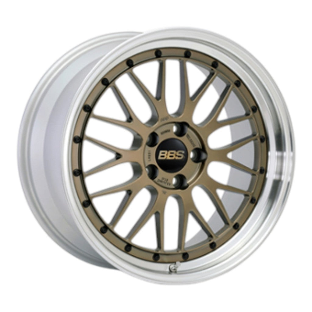 BBS LM554MGL-SLD Forged Aluminum 2-Piece Wheel LM LM554 R18×10 ET25 / 5x120 PFS, Matte Gold Disk and Silver Diamond-Cut Rim (MGL-SLD) Photo-0