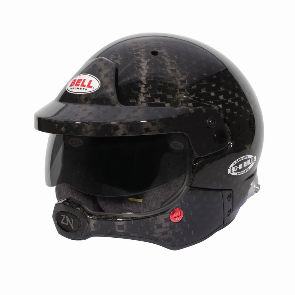 BELL 1245308 Open-Face Helmet MAG-10 Rally Carbon HANS, FIA 8859-2024 / SA2020, Size 59 (7 3/8) Photo-0