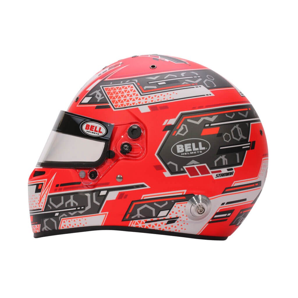 BELL 1310B78 Full-Face Helmet RS7 Pro Stamina HANS, Anthracite / Red, FIA 8859-2024 / SA2020, Size 61 (7 5/8) Photo-3