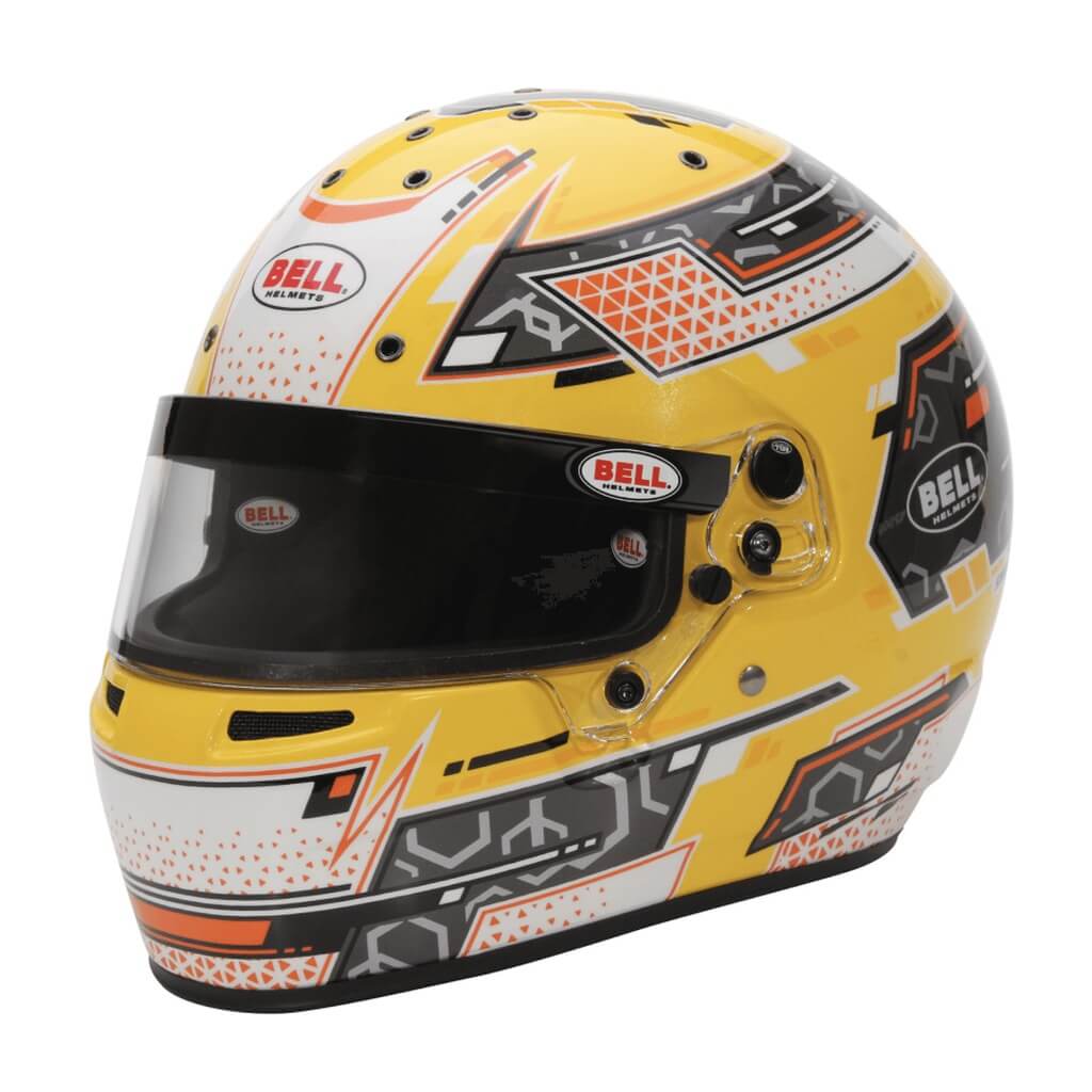 BELL 1310C04 Karting Helmet RS7-K Stamina, Anthracite / Yellow, FIA 8878-2024 / K2020, Size XL (61-61+) Photo-0