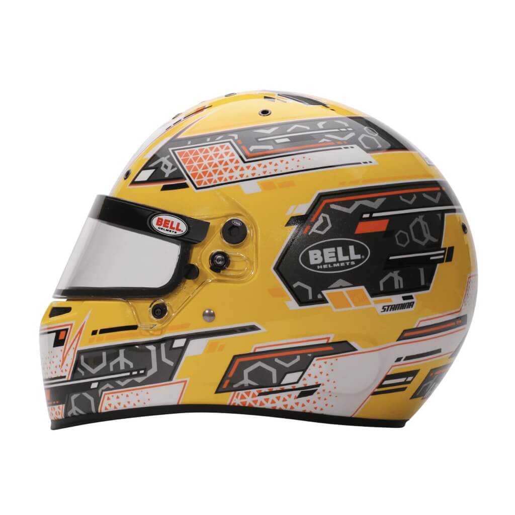 BELL 1310C02 Karting Helmet RS7-K Stamina, Anthracite / Yellow, FIA 8878-2024 / K2020, Size M (58-59) Photo-1
