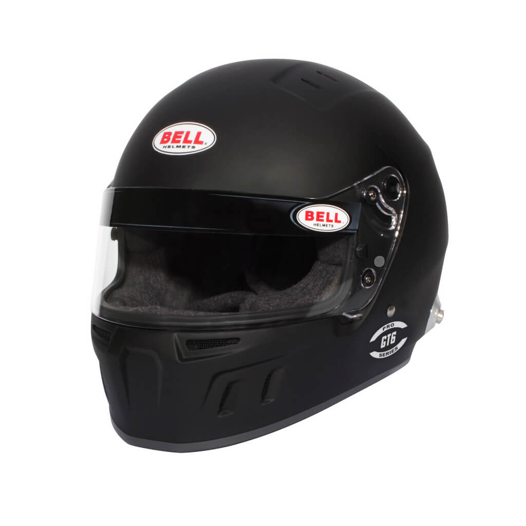 BELL 1341146 Full-Face Helmet GT6 Pro HANS, Matte Black, FIA 8859-2024 / SA2020, Size 59 (7 3/8) Photo-0