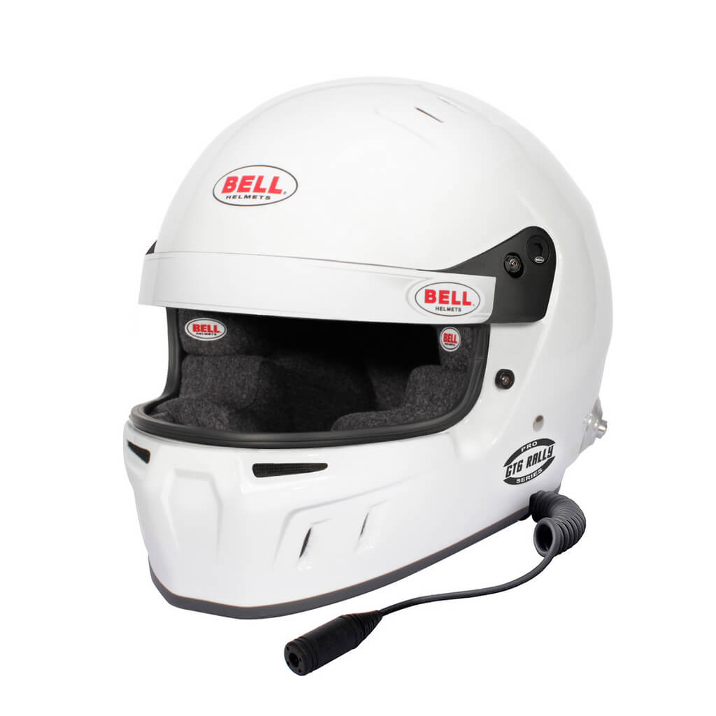 BELL 1341178 Full-Face Helmet GT6 Rally HANS, White, FIA 8859-2024 / SA2020, Size 61 (7 5/8) Photo-0