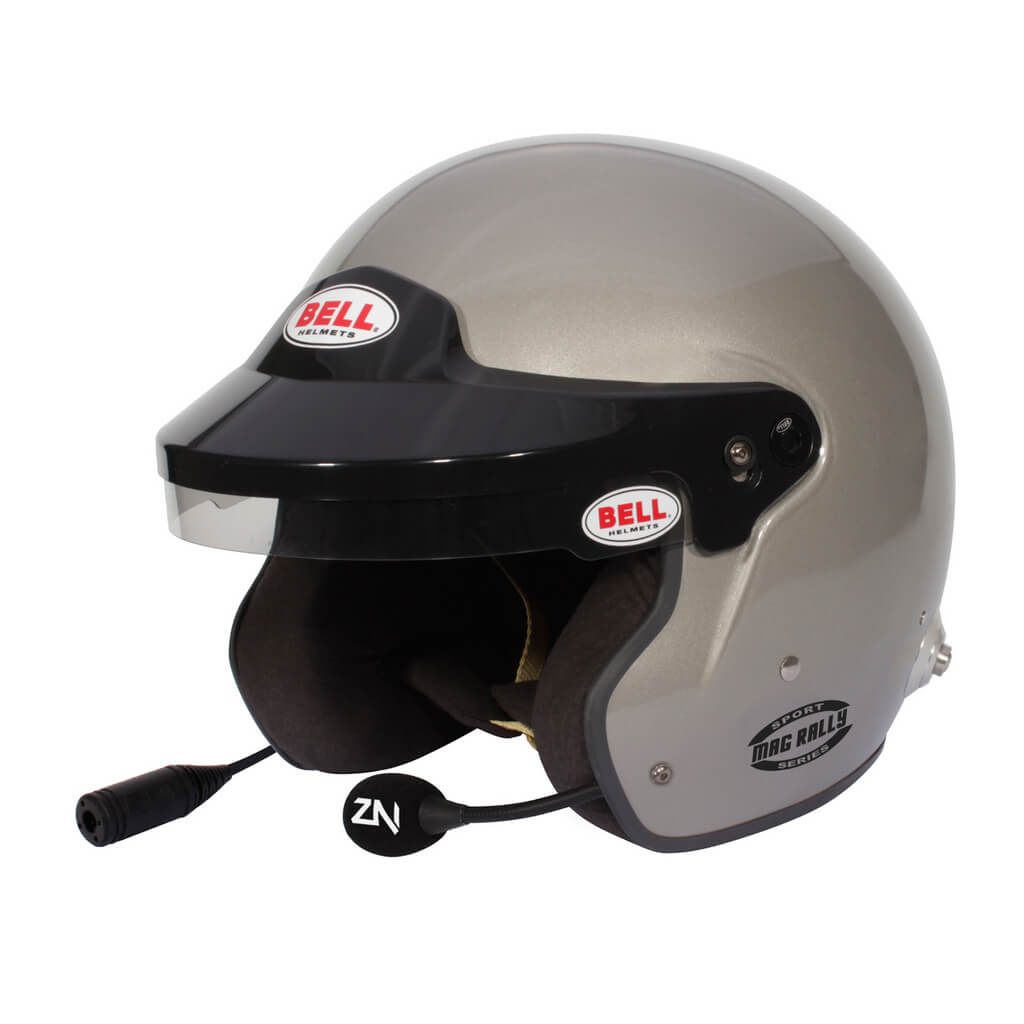 BELL 1435A54 Open-Face Helmet MAG Rally HANS, Titanium Silver, FIA 8859-2024, Size XL (61-61+) Photo-0